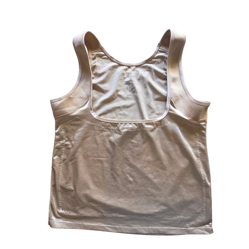 Secret Solutions Body Shapewear Top 3x Womens Plus Size‎ Beige Tankini